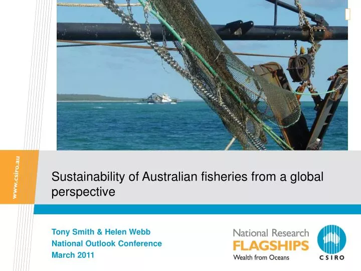 sustainability of australian fisheries from a global perspective