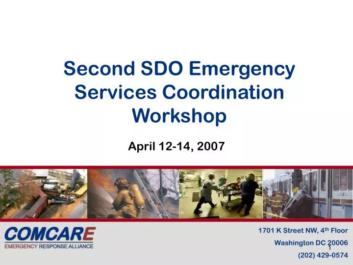 second sdo emergency services coordination workshop