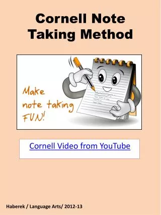 Cornell Note Taking Method