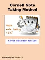 PPT - The Cornell Note Taking Method PowerPoint Presentation, free ...