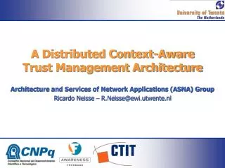 A Distributed Context-Aware Trust Management Architecture