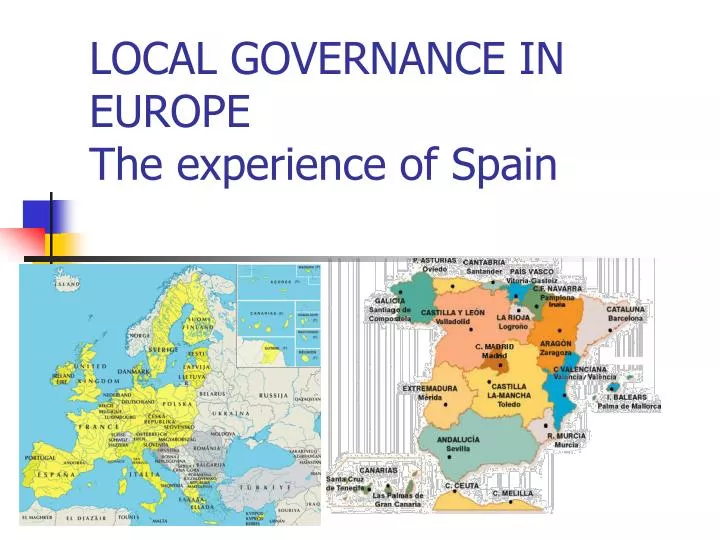 local governance in europe the experience of spain