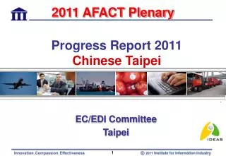 Progress Report 2011 Chinese Taipei