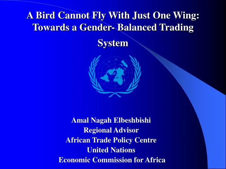 a bird cannot fly with just one wing towards a gender balanced trading system