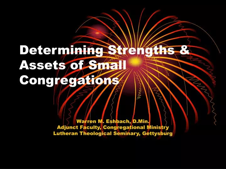 determining strengths assets of small congregations