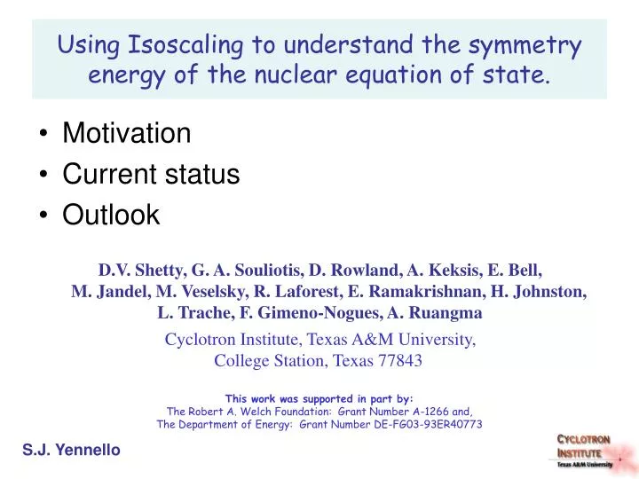 using isoscaling to understand the symmetry energy of the nuclear equation of state