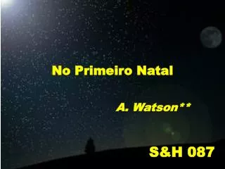 no primeiro natal