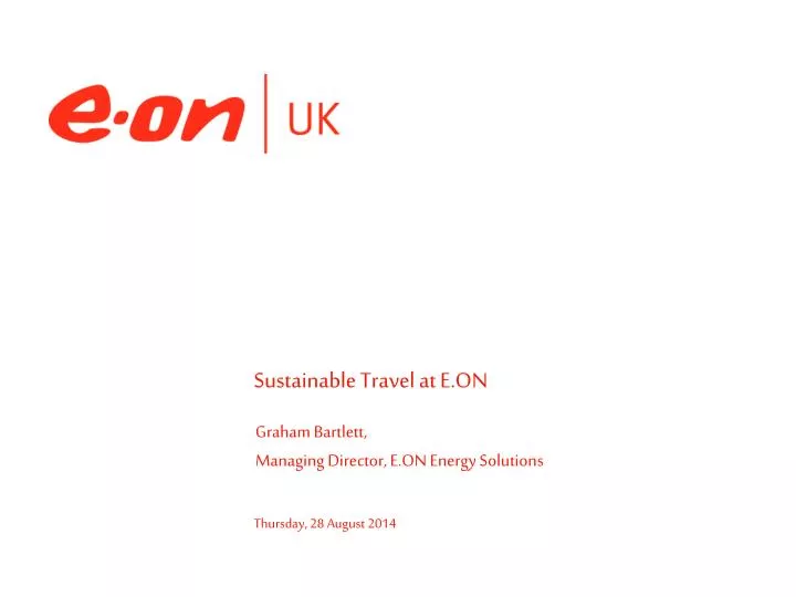 sustainable travel at e on