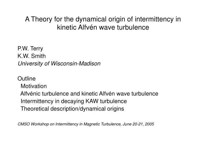 a theory for the dynamical origin of intermittency in kinetic alfv n wave turbulence
