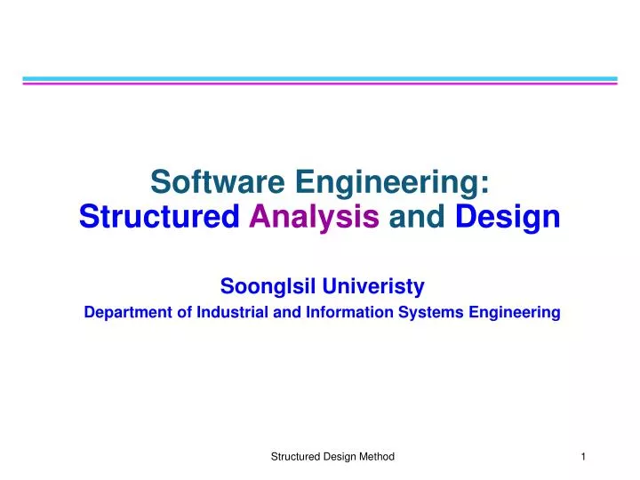 software engineering structured analysis and design