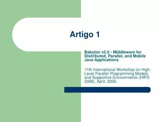 artigo 1