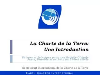 la charte de la terre une introduction