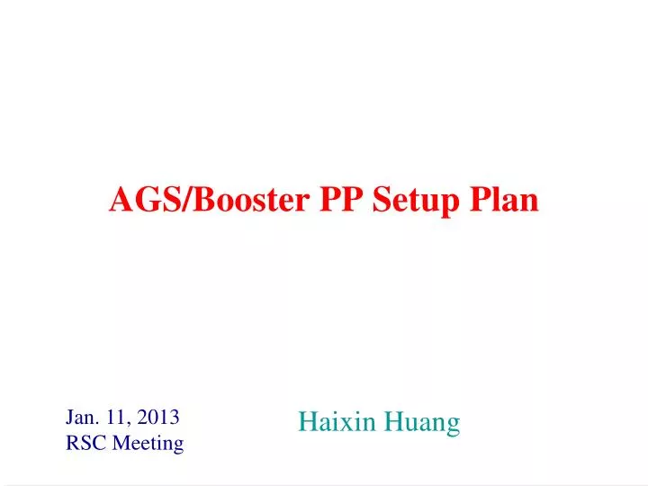 ags booster pp setup plan
