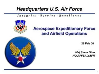 Aerospace Expeditionary Force and Airfield Operations