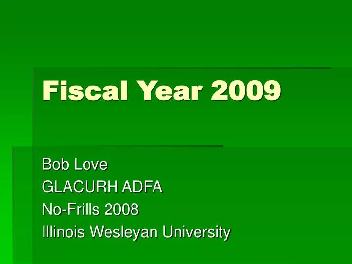 fiscal year 2009