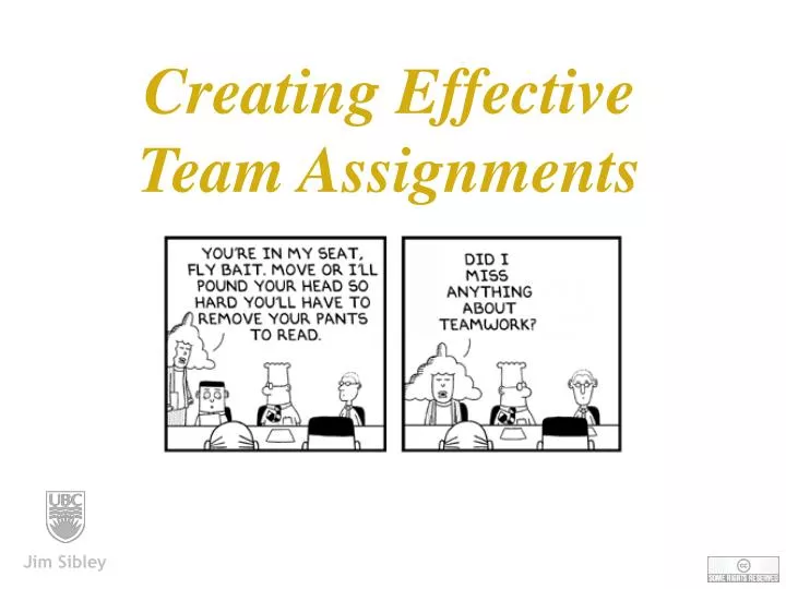 creating effective team assignments