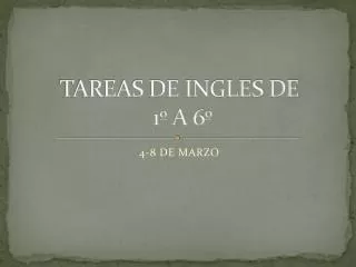 tareas de ingles de 1 a 6