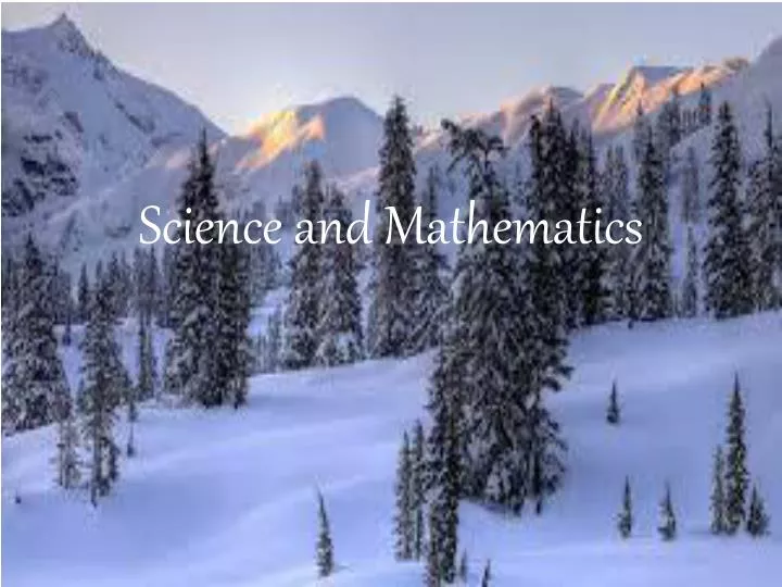 science and mathematics