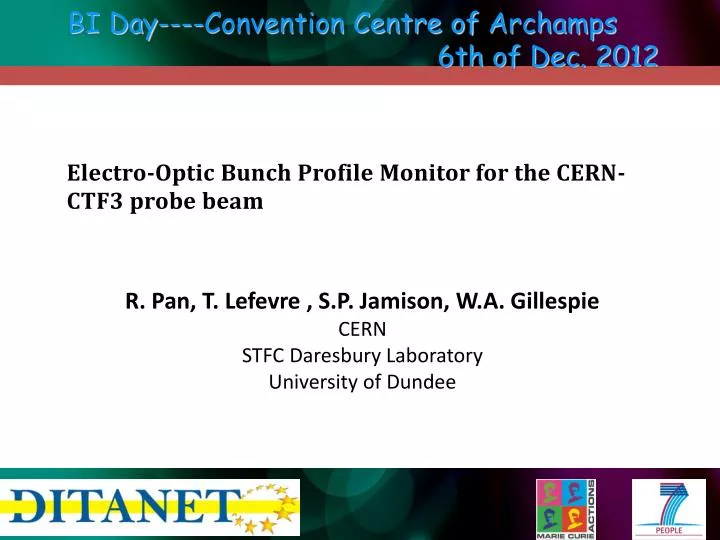 electro optic bunch profile monitor for the cern ctf3 probe beam
