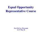Equal Opportunity Representative Course - slide 1