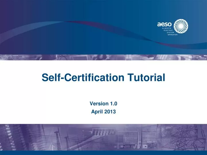 self certification tutorial