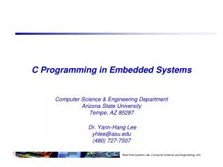 C Programming in Embedded Systems