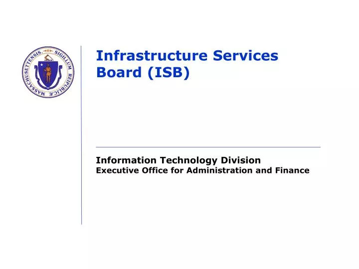 infrastructure services board isb