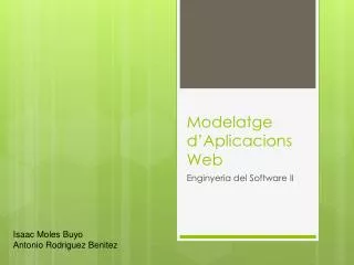 modelatge d aplicacions web