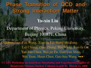 Phase Transition of QCD and Strong Interaction Matter