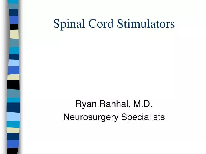 spinal cord stimulators