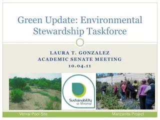 Green Update: Environmental Stewardship Taskforce