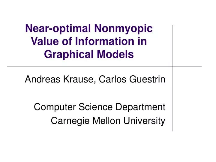 near optimal nonmyopic value of information in graphical models