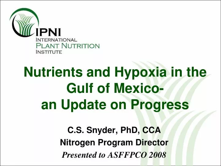 nutrients and hypoxia in the gulf of mexico an update on progress