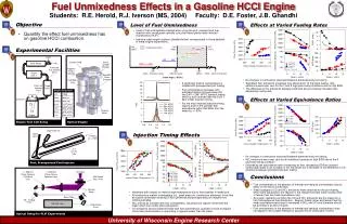 Fuel Unmixedness Effects in a Gasoline HCCI Engine