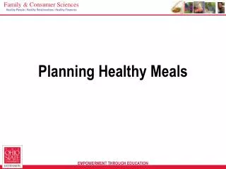 Planning Healthy Meals