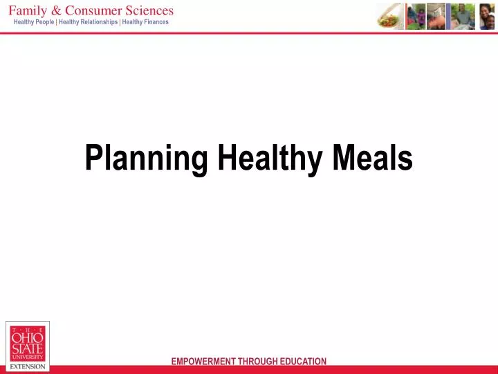 planning healthy meals