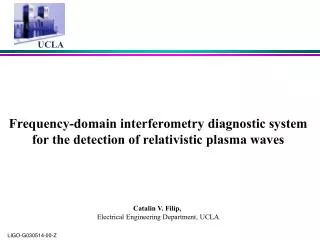 Frequency-domain interferometry diagnostic system for the detection of relativistic plasma waves