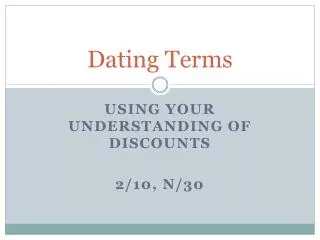 Dating Terms