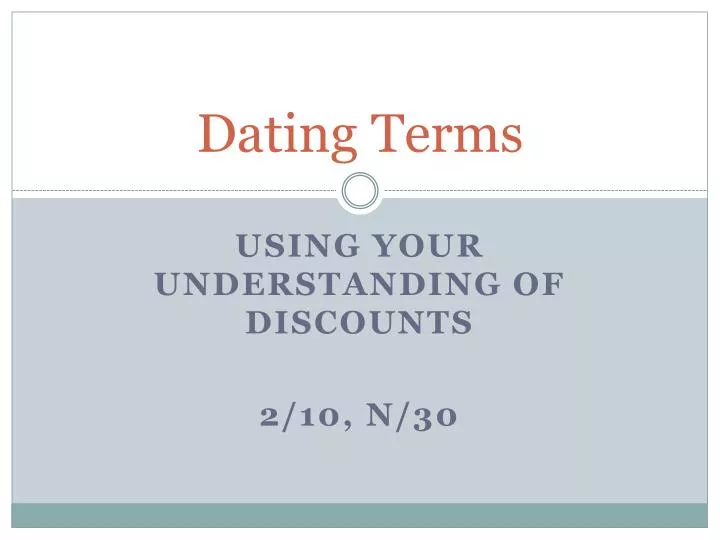 dating terms