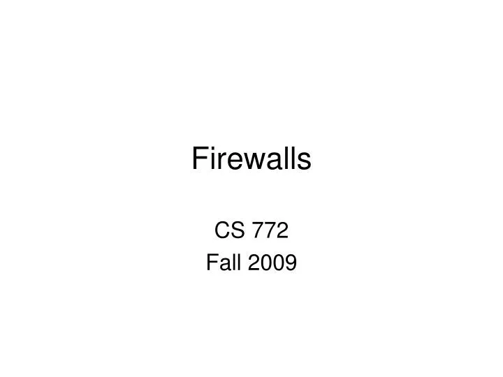 firewalls