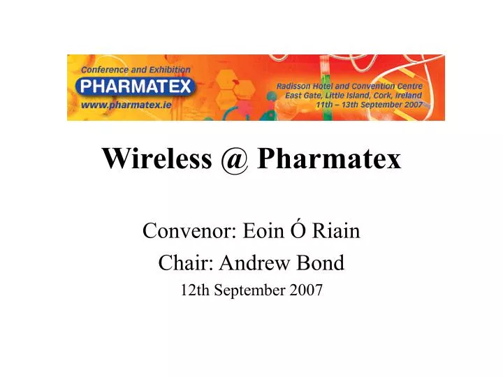 wireless @ pharmatex
