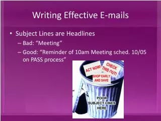 Writing Effective E-mails