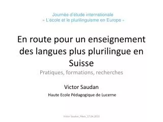 en route pour un enseignement des langues plus plurilingue en suisse