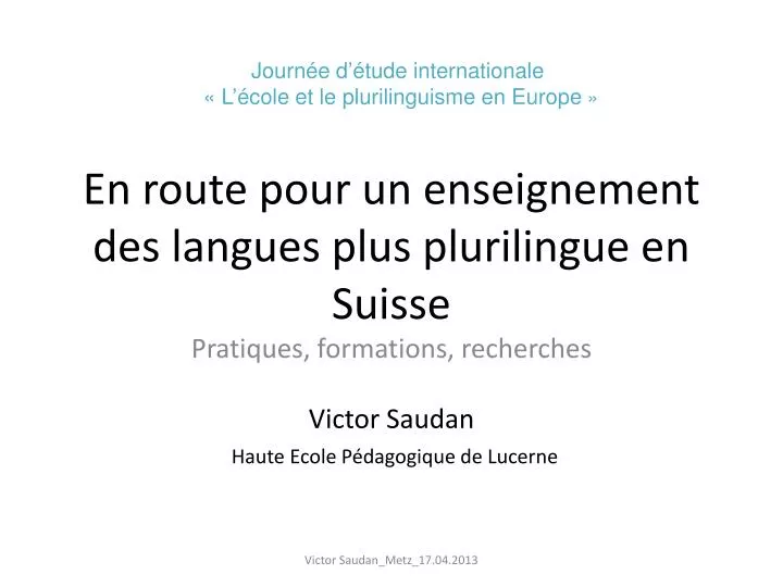 en route pour un enseignement des langues plus plurilingue en suisse