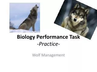 Biology Performance Task - Practice-