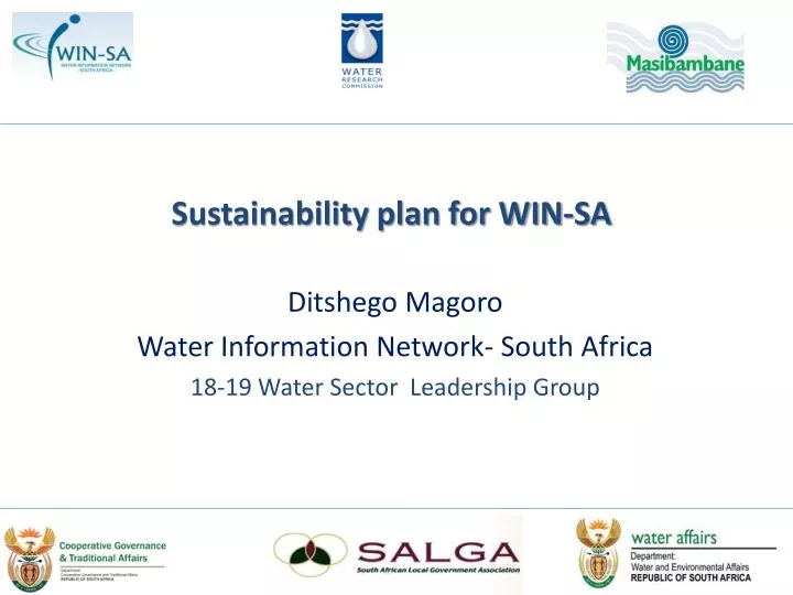 sustainability plan for win sa
