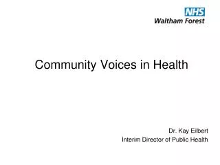 Community Voices in Health