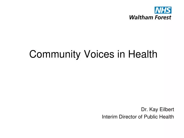 community voices in health