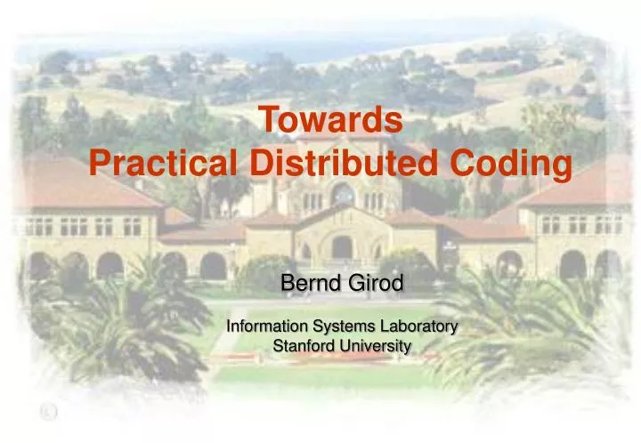 towards practical distributed coding