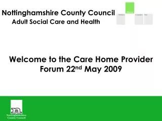 Nottinghamshire County Council Adult Social Care and Health